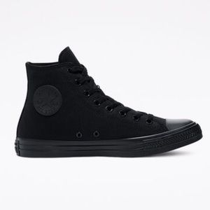 Converse all black hi / high tops Chuck Taylor / Chucks US womens 7 / 37.5